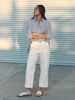 Everlane The Organic Utility Pant – Bone | Size 10